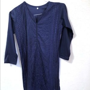 Blue kameez Medium desi shirt kurti Brand New